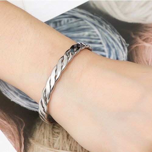 Titanium Steel Braided Bangle