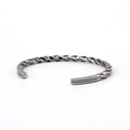 Oxide Titanium Steel Texture Bangle