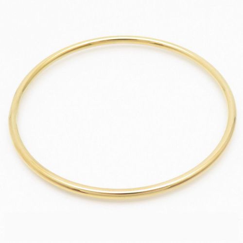 gold Titanium Steel Smooth Bangle