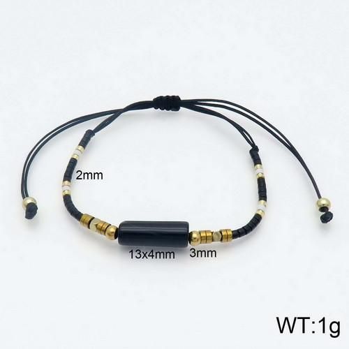 Black Waxed cord Cord Bracelet