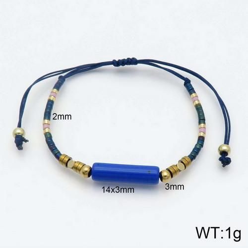 Blue Waxed cord Cord Bracelet