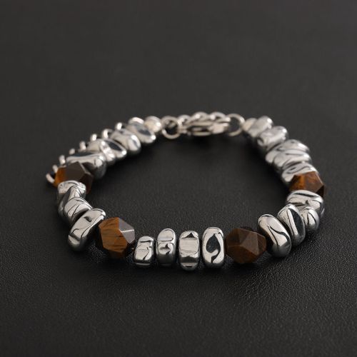 Brown Amber Geometric Bracelet