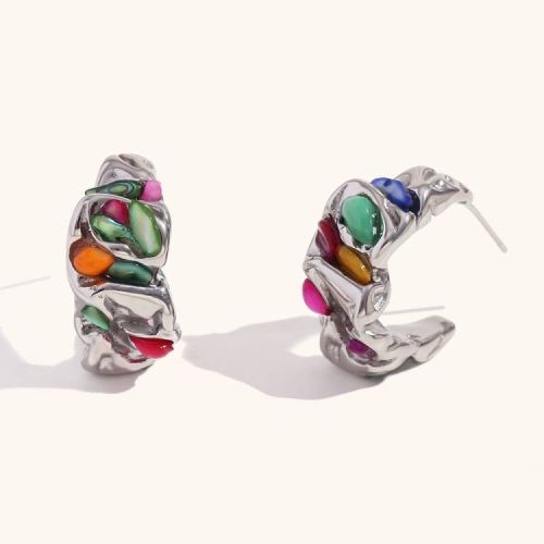 Colorfull and S.Steel Zircon Earrings