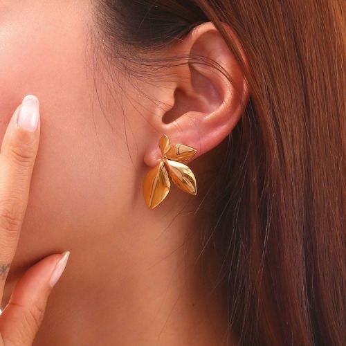 Gold S.Steel Geometric Earrings