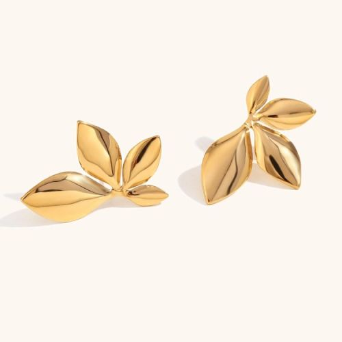 Gold S.Steel Geometric Earrings