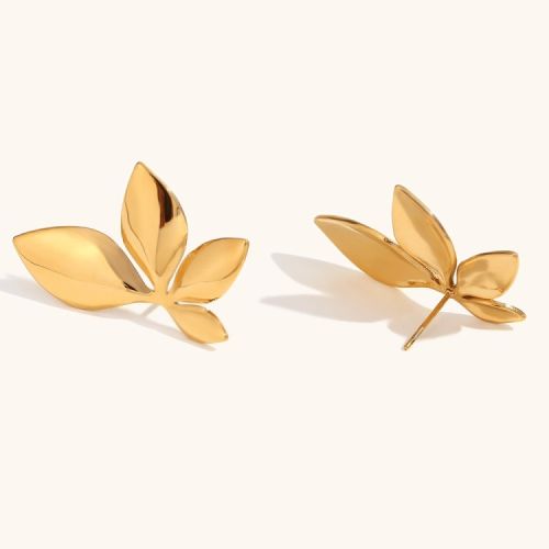 Gold S.Steel Geometric Earrings