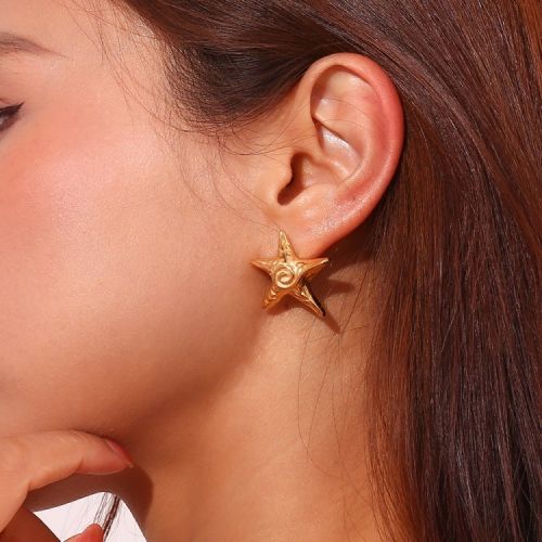 Gold S.Steel Geometric Earrings