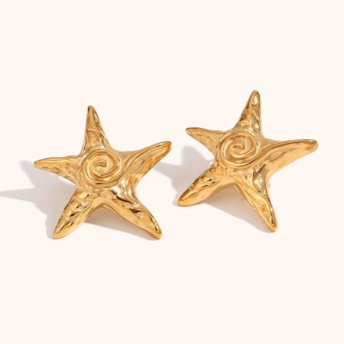 Gold S.Steel Geometric Earrings