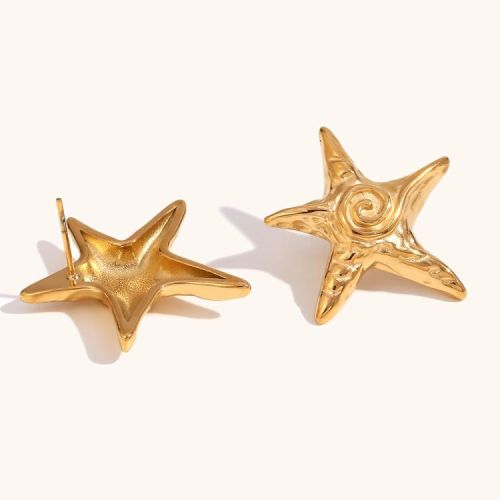 Gold S.Steel Geometric Earrings