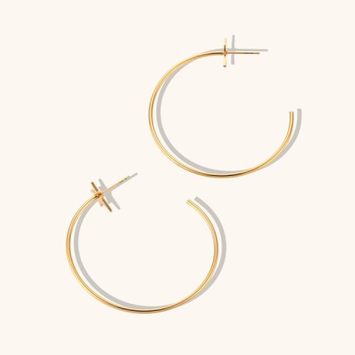 Gold S.Steel Hoop Earrings