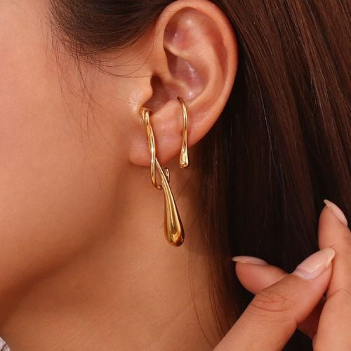 Gold 316L Steel Geometric Earrings