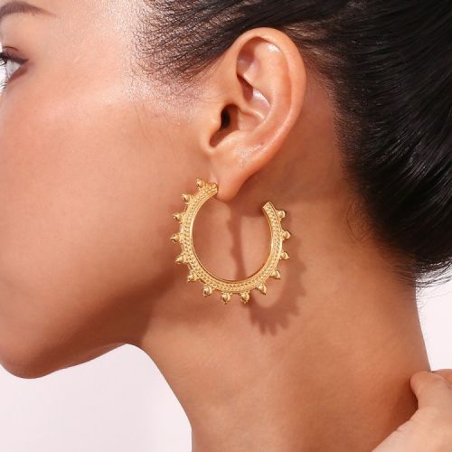 Gold 316L Steel Hoop Earrings