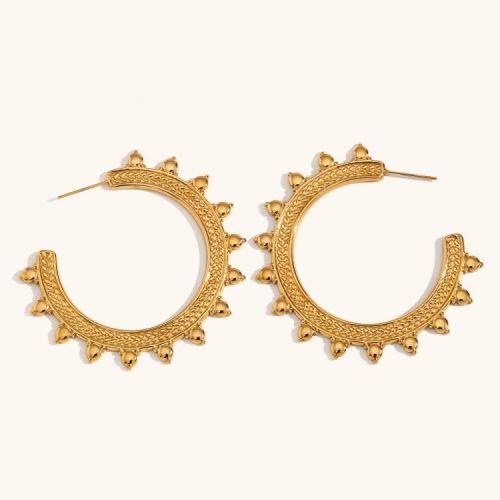 Gold 316L Steel Hoop Earrings