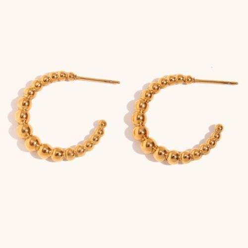 Gold 316L Steel Hoop Earrings