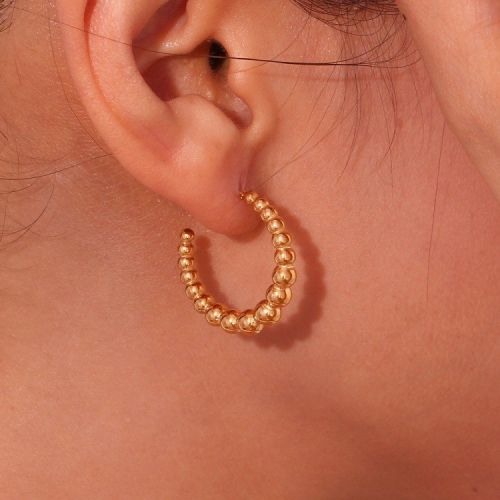 Gold 316L Steel Hoop Earrings