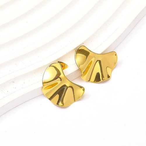 Gold S.Steel Smooth Earrings