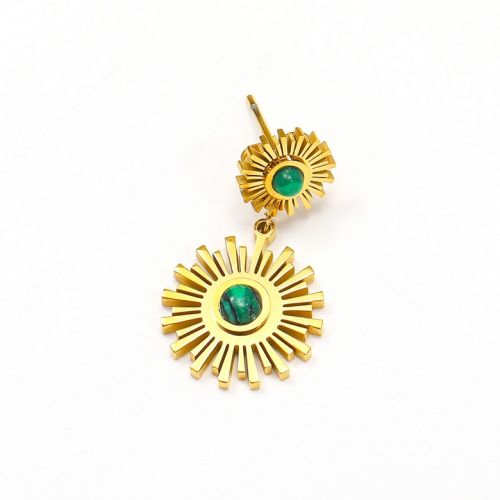 Gold S.Steel Long Earrings