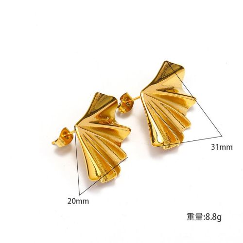 Gold S.Steel Geometric Earrings