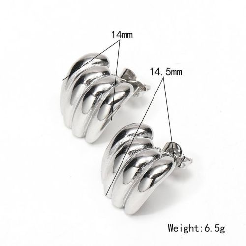 Titanium Steel Smooth Earrings