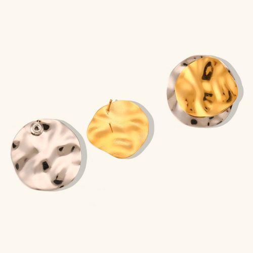 Gold 316L Steel and Silver 316L Steel Smooth Earrings