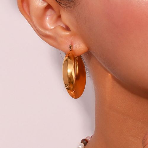 Gold 316L Steel Hoop Earrings