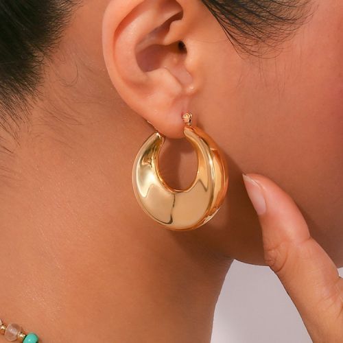 Gold 316L Steel Hoop Earrings