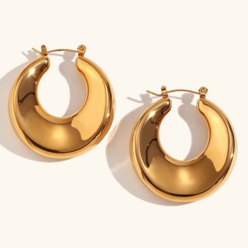 Gold 316L Steel Hoop Earrings