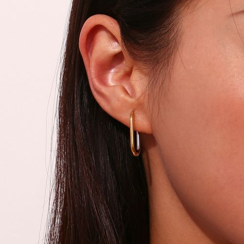 Gold and Silver 316L Steel Hoop Earrings