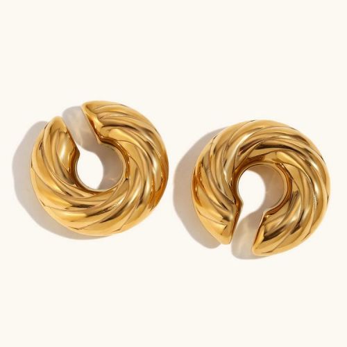 Gold 316L Steel Ear cuff Earrings