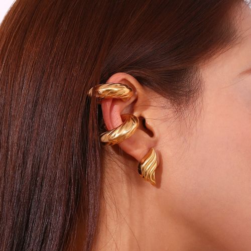 Gold 316L Steel Ear cuff Earrings