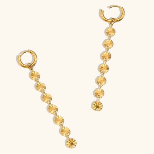 Gold S.Steel Long Earrings