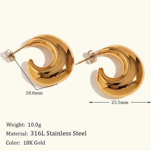 316L Steel Hoop Earrings