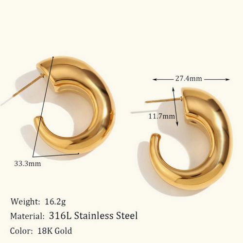 316L Steel Hoop Earrings