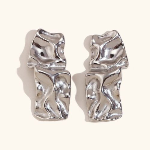 316L Steel Texture Earrings