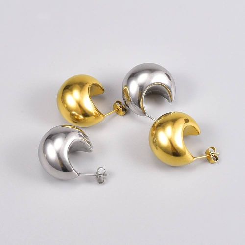 Titanium Steel Smooth Earrings