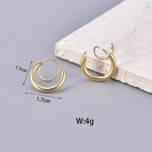 Gold Titanium Steel Geometric Earrings