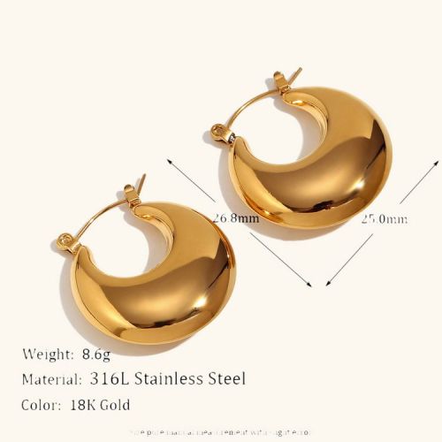 316L Steel Hoop Earrings