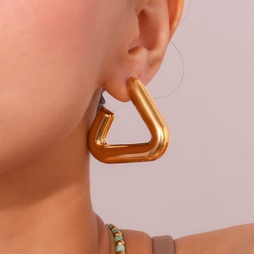 Gold 316L Steel Hoop Earrings