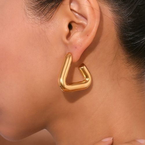 Gold 316L Steel Hoop Earrings