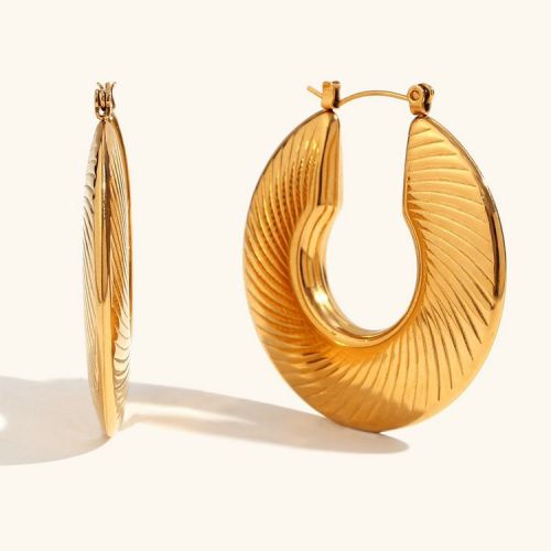 Gold 316L Steel Hoop Earrings