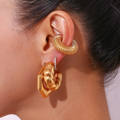 Gold 316L Steel Hoop Earrings