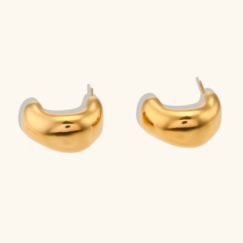 Gold 316L Steel Hoop Earrings