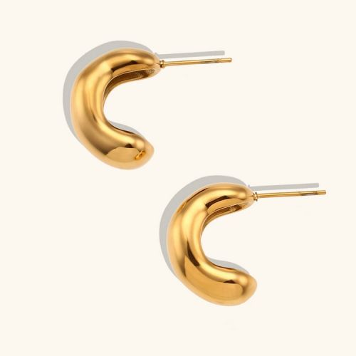 Gold 316L Steel Hoop Earrings