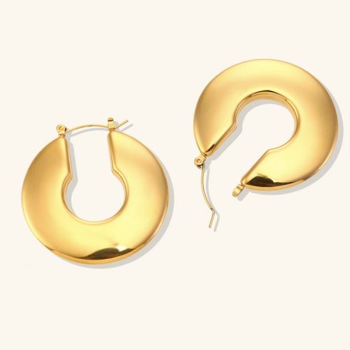 Gold 316L Steel Hoop Earrings