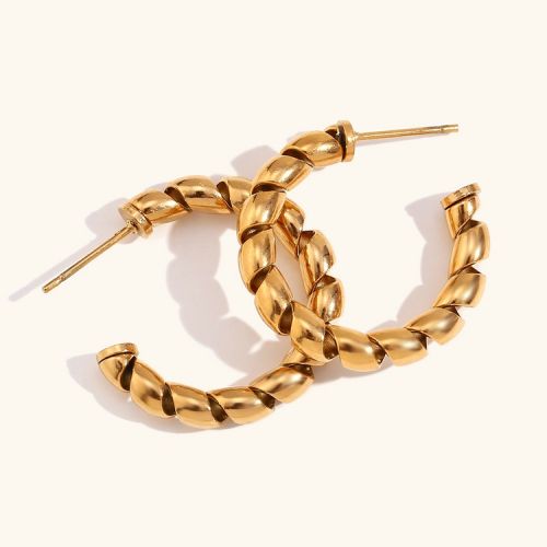 Gold 316L Steel Hoop Earrings