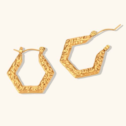 Gold 316L Steel Hoop Earrings