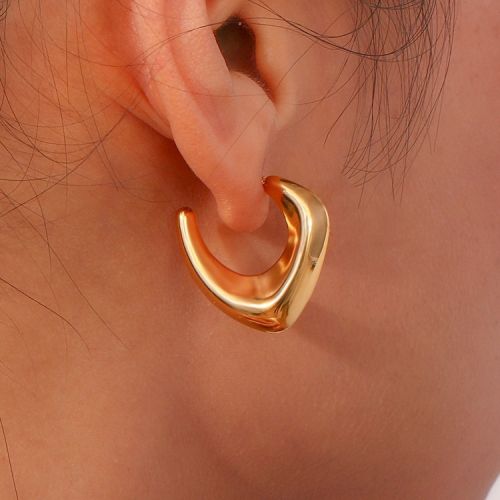 Gold 316L Steel Hoop Earrings