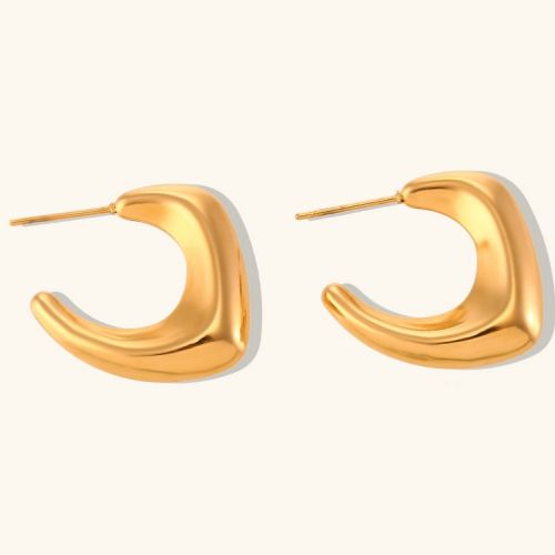 Gold 316L Steel Hoop Earrings