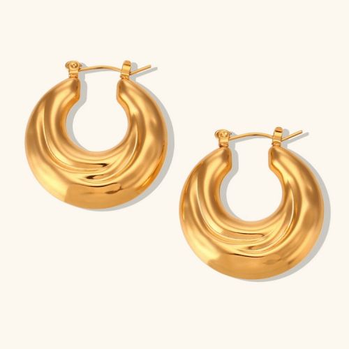 Gold 316L Steel Hoop Earrings