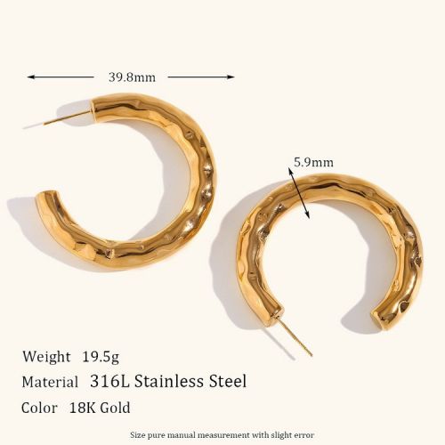 316L Steel Hoop Earrings